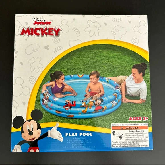 Disney Other - Disney Junior Kids Play Pool Mickey And Friends 48x10 Holds 37 Gallons